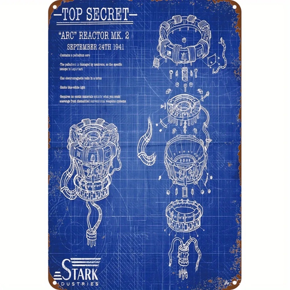 Tech Office Wall Decor - CIFBUY Placa de Metal Decorativa Retrô