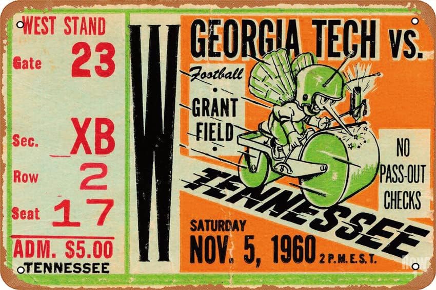 Tech Office Wall Decor - Pôster Vintage de Metal 1960 GEORGIA