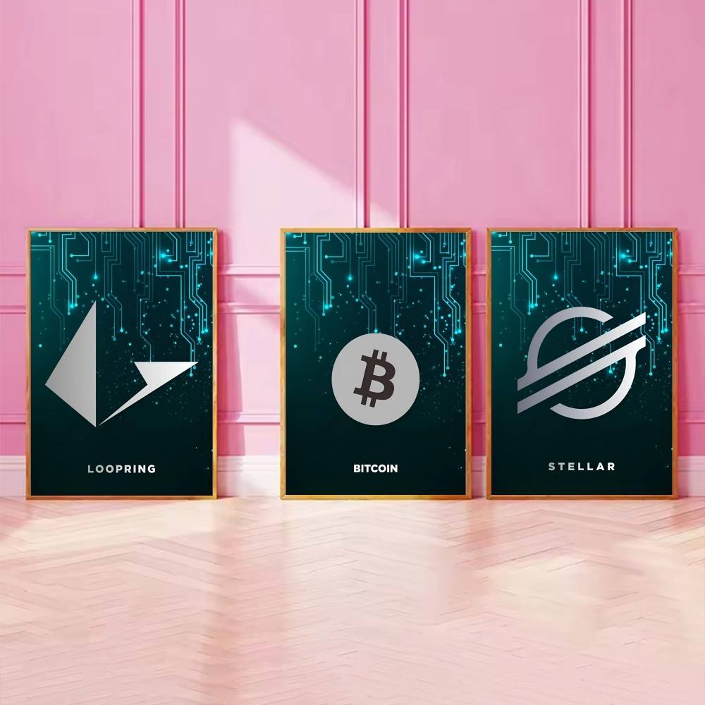 Pôster de Símbolo Cripto Tech  - Tech Office Wall Decor avaliação e preço
