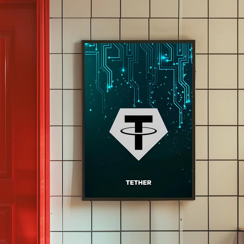 Pôster de Símbolo Cripto Tech  - Tech Office Wall Decor avaliação e preço
