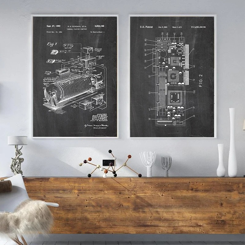 Conjunto de 6 Peças de Arte de - Tech Office Wall Decor avaliação e preço