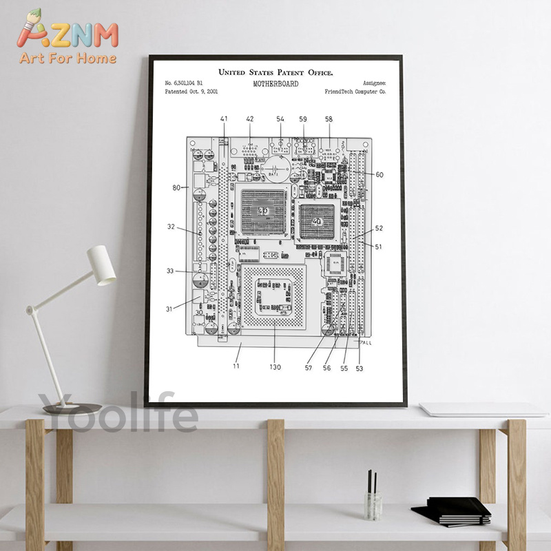 Pôster de arte de parede com e - Tech Office Wall Decor avaliação e preço