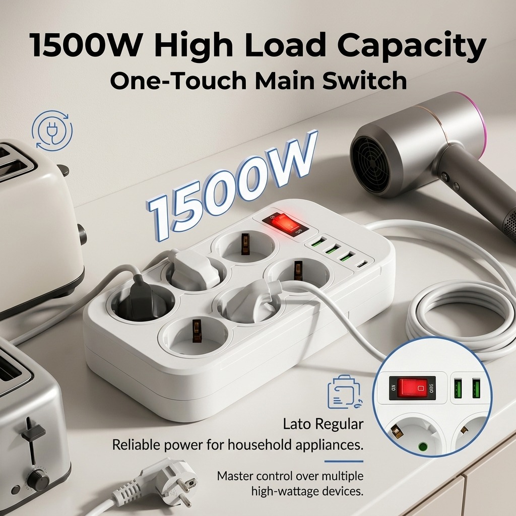 Tomada de Parede 1500W com 6 T - Office Technician avaliação e preço