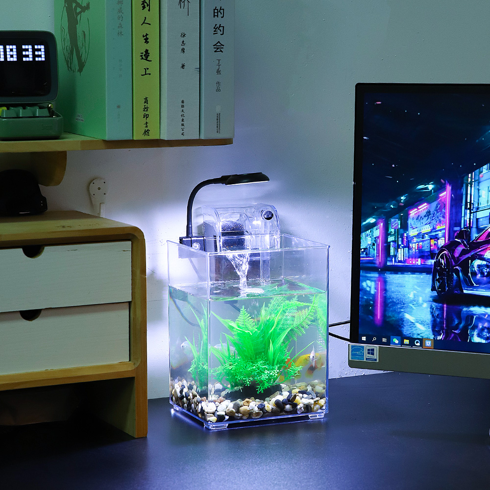 USB Desktop Fish Tank Set para - Office Technician avaliação e preço