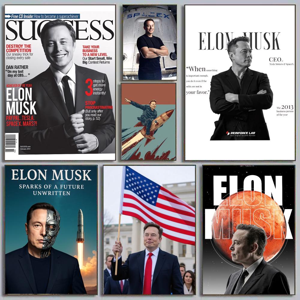 Elon Musk Dogefather, Visionár - Tech Office Wall Decor avaliação e preço